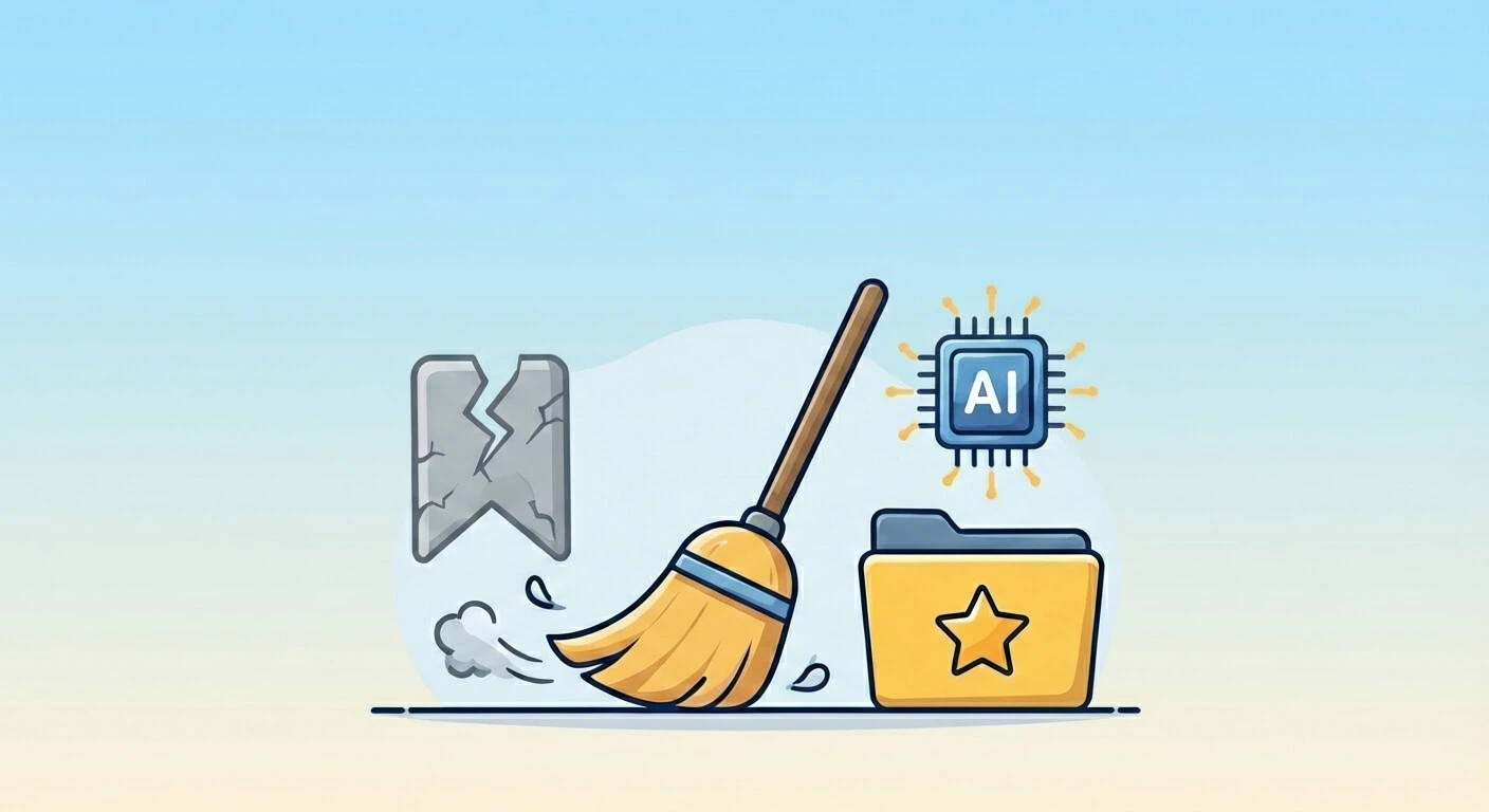AI Bookmark Cleanup: Remove Duplicate Bookmarks & Find Dead Links in One Click